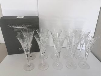 Waterford Crystal Millennium 2000 Champagne Toasting Flutes - Set of 10 (All 5 Designs)