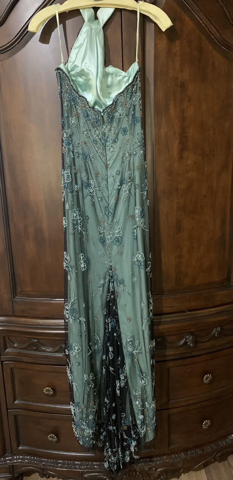 Blue Green Evening Gown