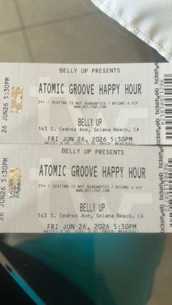 Tickets to atomic groove belly up6/26/26