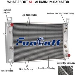 3-Row Core Radiator For 99-2012 Chevy Silverado 1(contact info removed) GMC Sierra Yukon 5.3L