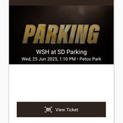 Padres Vs Washington Parking