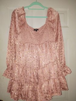 Super Cute Flowy Dress Rose Gold Size S $7