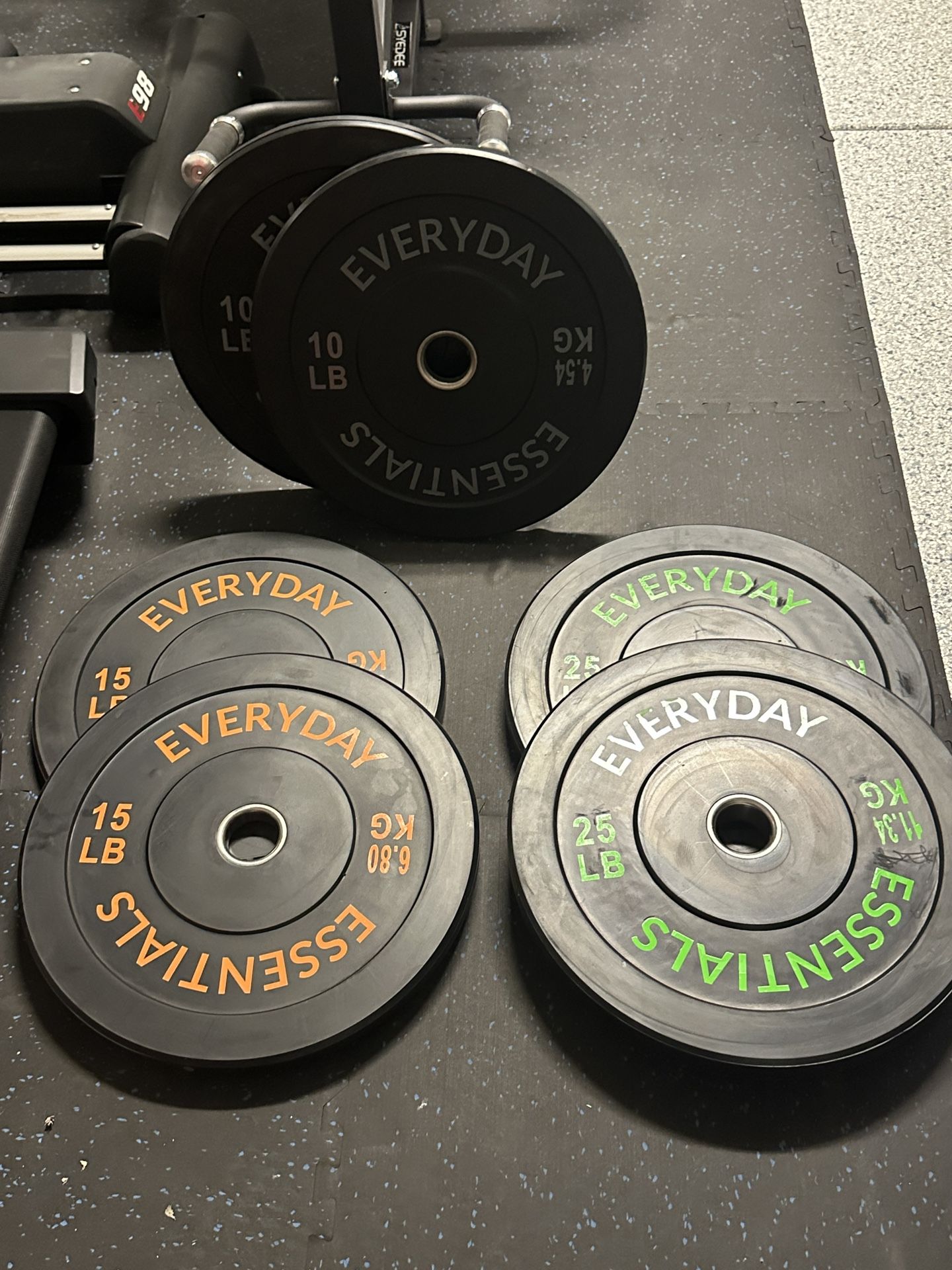 BRAND NEW Olympic Bumper Plate Weight Plates Colored letter set 10 15 25 lb pounds - $1.25 per pound