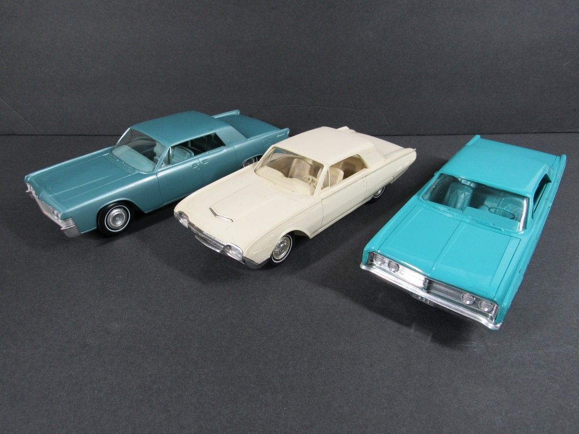 1960s Ford Lincoln Mercury Auto Dealer Promo Model Cars Lot Of 3