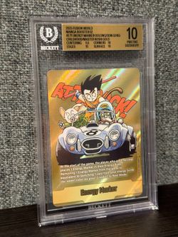 BGS 10 Pristine Gold Energy Marker E-71 Goku Roshi Dragon Ball Fusion World SB02
