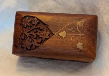 Hand Carved Wood Box