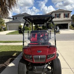 NEW GOLF CART with Red And Black Seats 