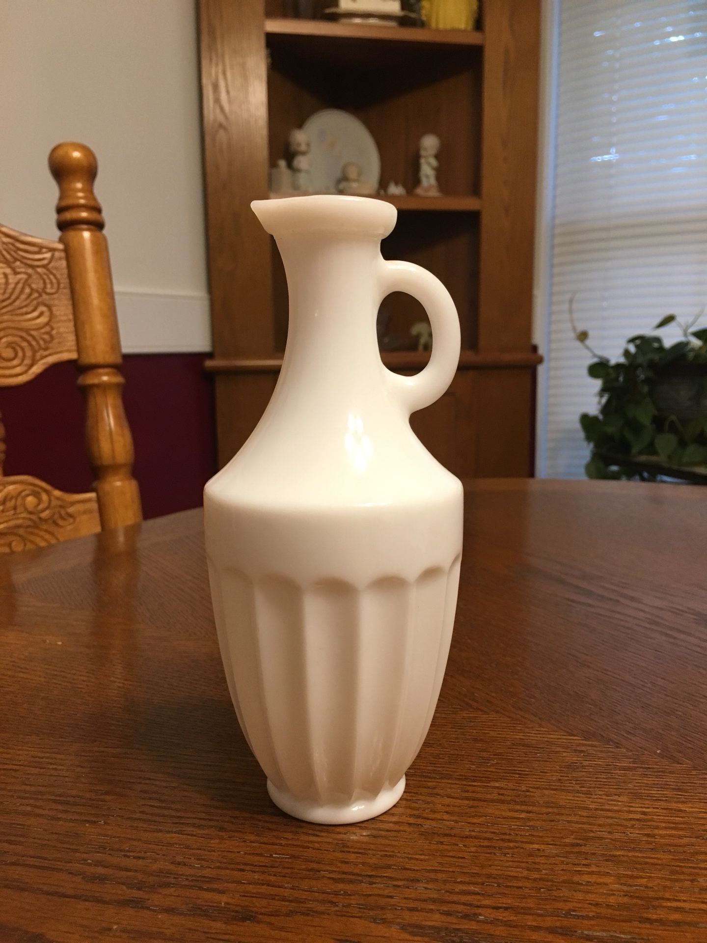 Antique Milk Glass Jug Bottle