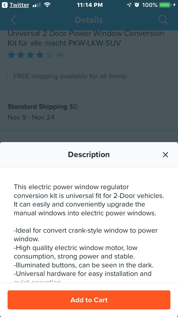 New still in the Box /electric window converter