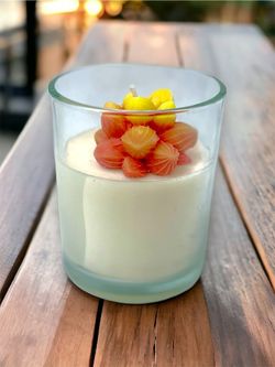 Signature Craft Candle In A Glass Jar With Succulent Decoration