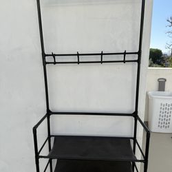 Shoe Rack With Coat Rack