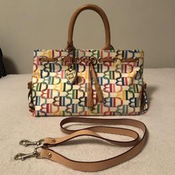 Dooney & Bourke Vintage Y2K Signature Rainbow Monogram Bag