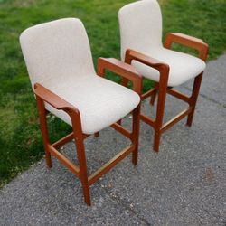Teak DANISH STYLE BENNY LINDEN DINING CHAIRS AND STOOLS  SET OF 4 DINING CHAIRS AND 2 STOOLS 200 EACH CHAIR