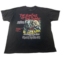 Iron Maiden 80s Band T-Shirt Rock Heavy Metal Music Number Of The Beast Size 2XL. 