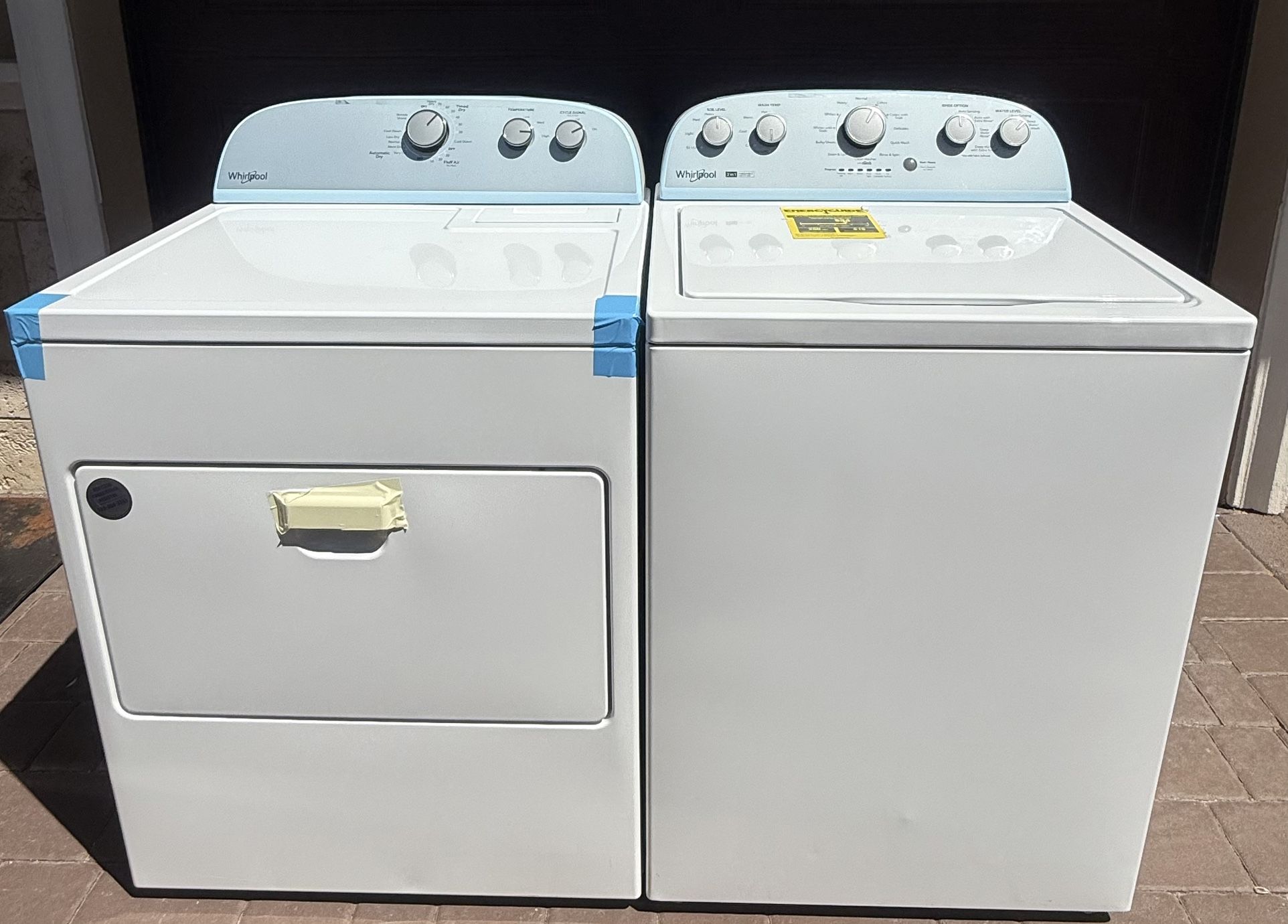 LESS THAN A YEAR OLD WHIRLPOOL WASHER AND DRYER