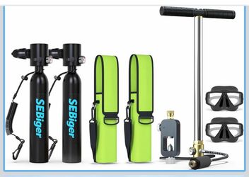 New in box SEBiger Mini Scuba Diving Tank Kit pony bottle