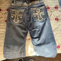 Boot Cut Jeans W/ Rhinestone 