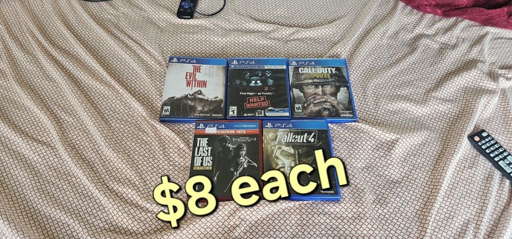 Ps4 Playstation 4 Games $8 Each
