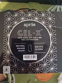 Apres gel x -  natural square short