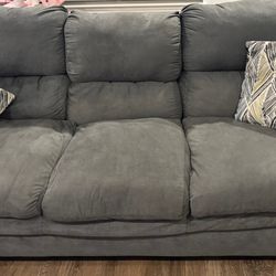 Grey Sofa And Loveseat With pillows Included 