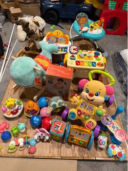 Infant to toddler toys walker, rocking horse toy,piano, teathing toy