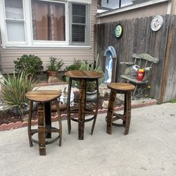 oak wooden. patio. setts