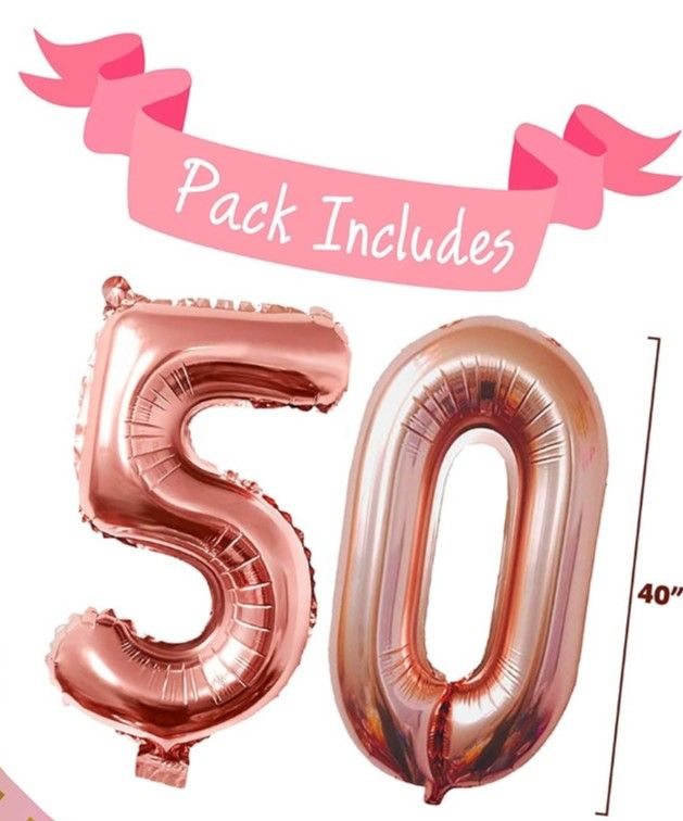 Number 50 Balloon