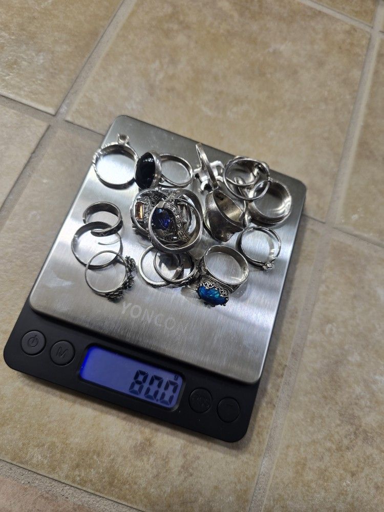 80 Gram Sterling Rings