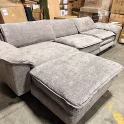 L-Shaped Sofa with 122-inch Deep Seat