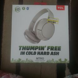 TCL MTRO200BT Wireless On-Ear Headphones Super Light Weight Headphones with 32mm Drivers for Huge Bass and 20 Hour Playtime – Ash White & Black