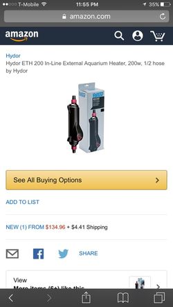 Aquarium heater $30