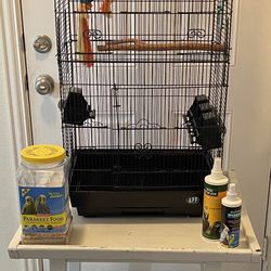 Bird Cage And  A Stand