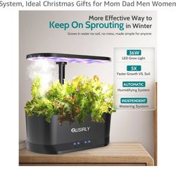 Hydroponics Growing System Indoor Garden: 2024 New Upgrade 11Pods Planting Herb Garden Kit with Atomizer & Water Automatic Cycle System, Ideal Christm