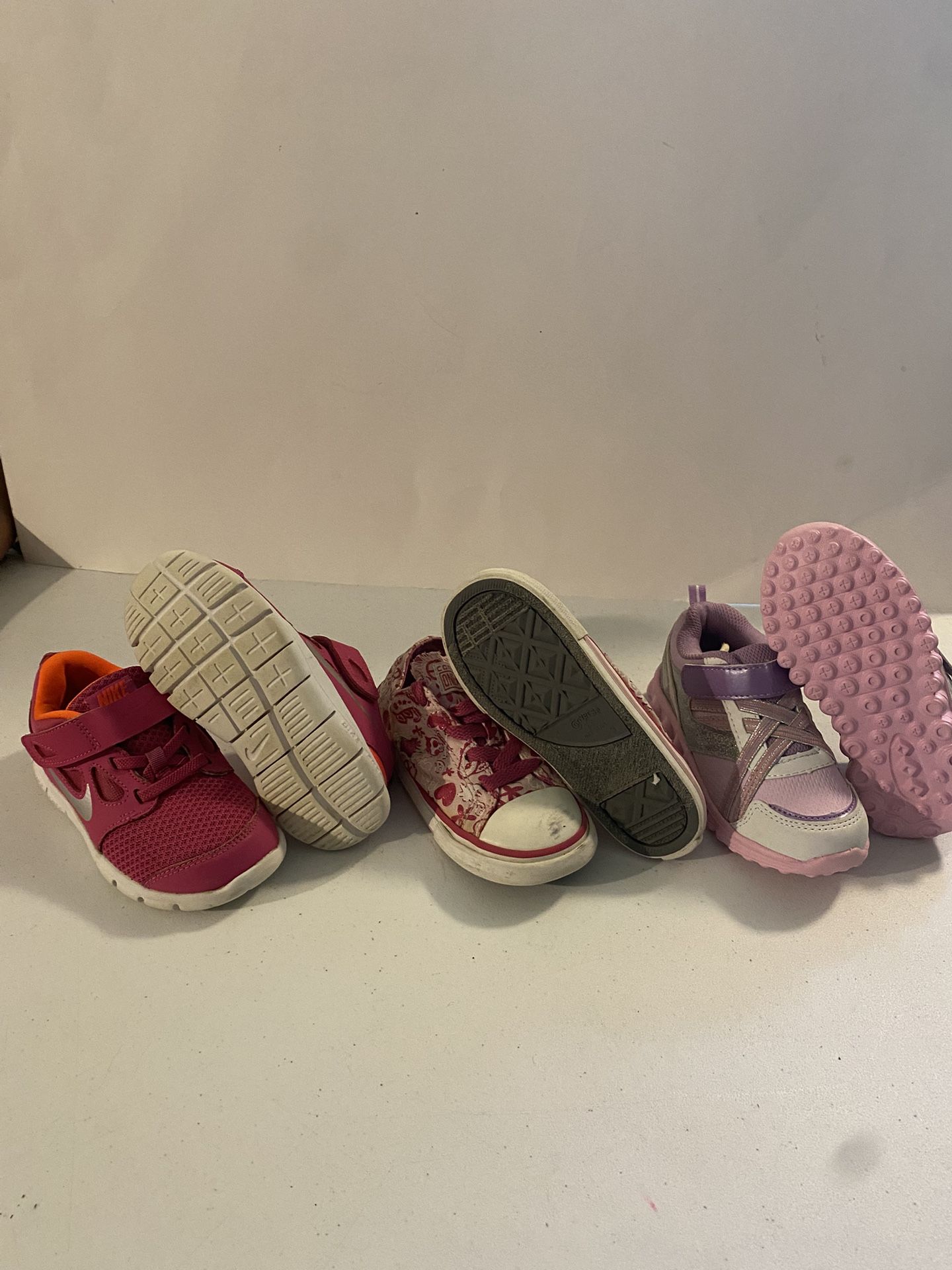 3 Pairs Of Toddler Girl Shoes