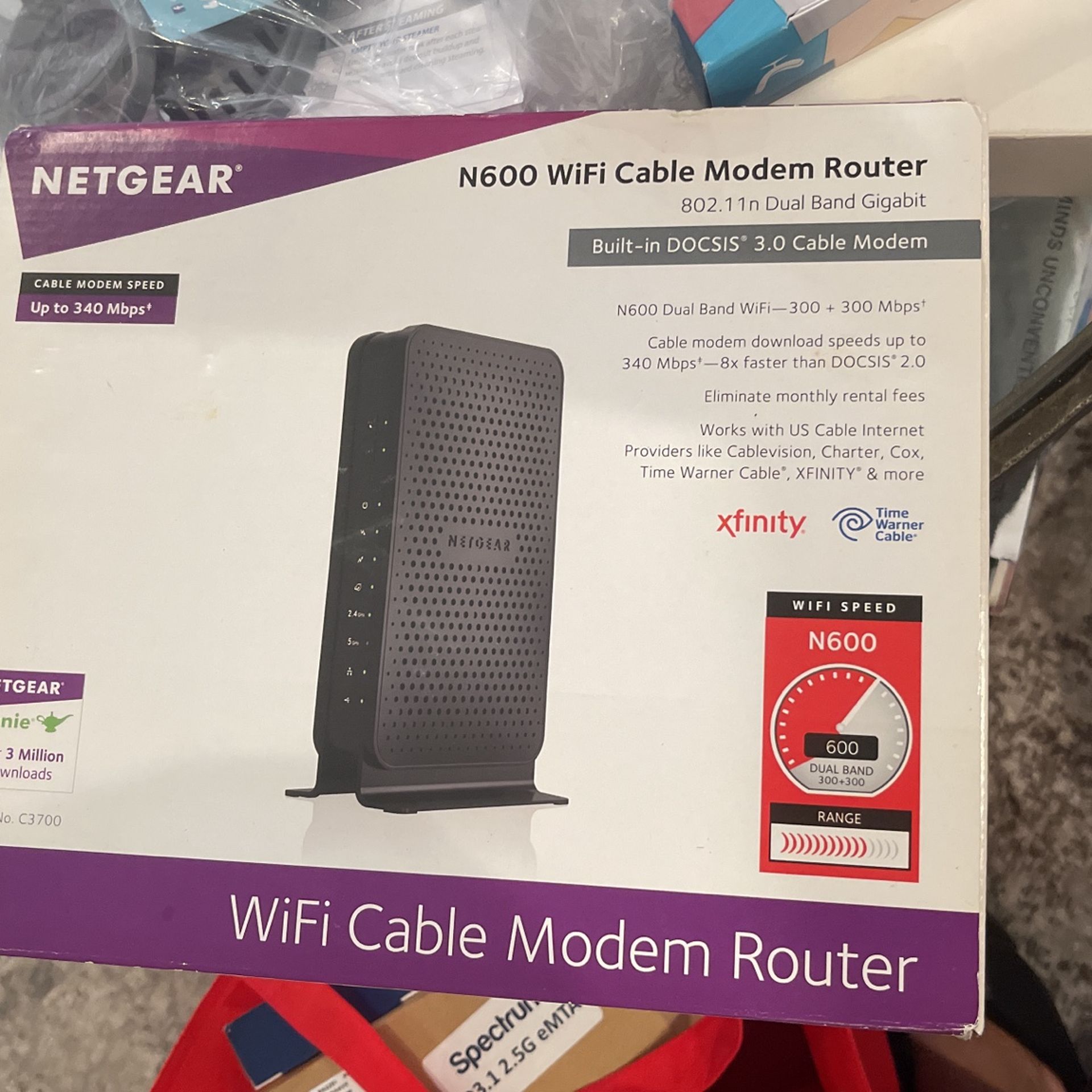 Netgear N600 WiFi cable Modem Router