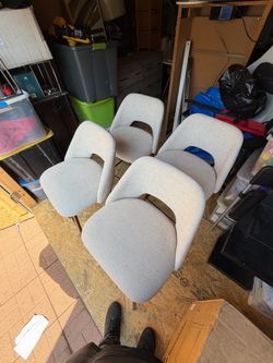 Set of 4 Modern Upholstered Dining Chairs