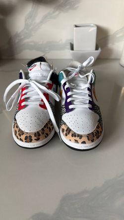 Nike Dunk Low Multi-Color Leopard Sneakers Women’s Size 7.5