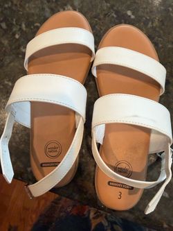 Girls white wonder nation memory foam 3 size