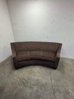 Sightly curved couch