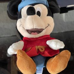 Disney Mickey Mouse Sorcerer Fantasia Plush New With Tags