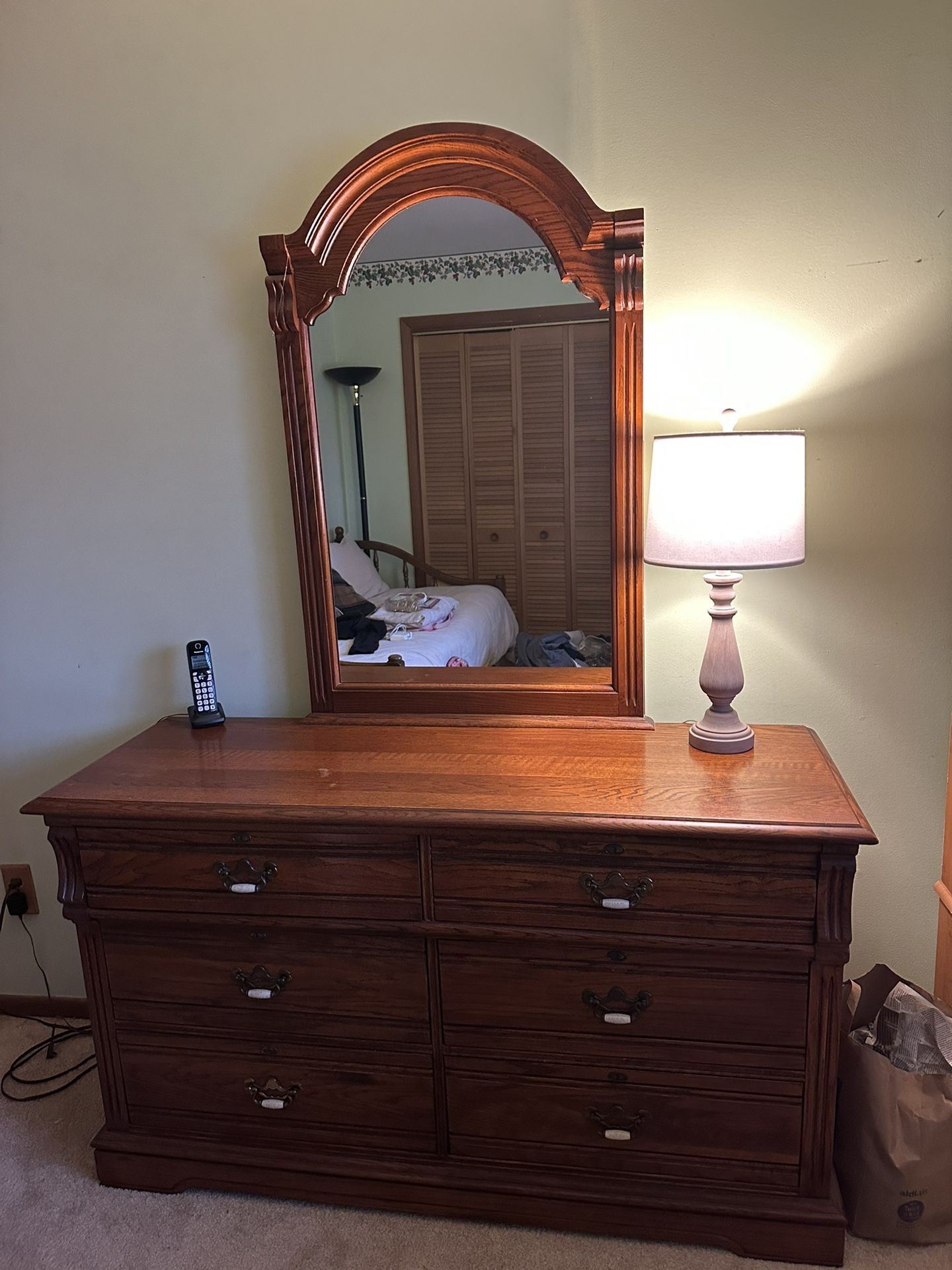 Vintage Dixie Recollections Solid Oak Bedroom set