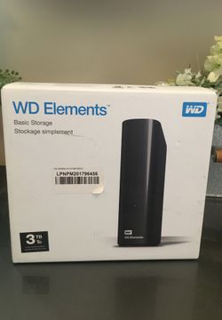 WD Elements 3 TB Basic Storage