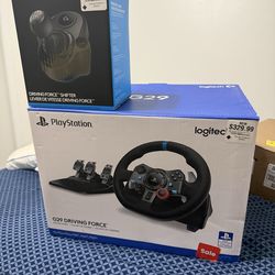 Logitech G29 Pedals, Wheel and H-Pattern Shifter