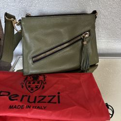 Authentic Peruzzi Italian Leather Crossbody Bag