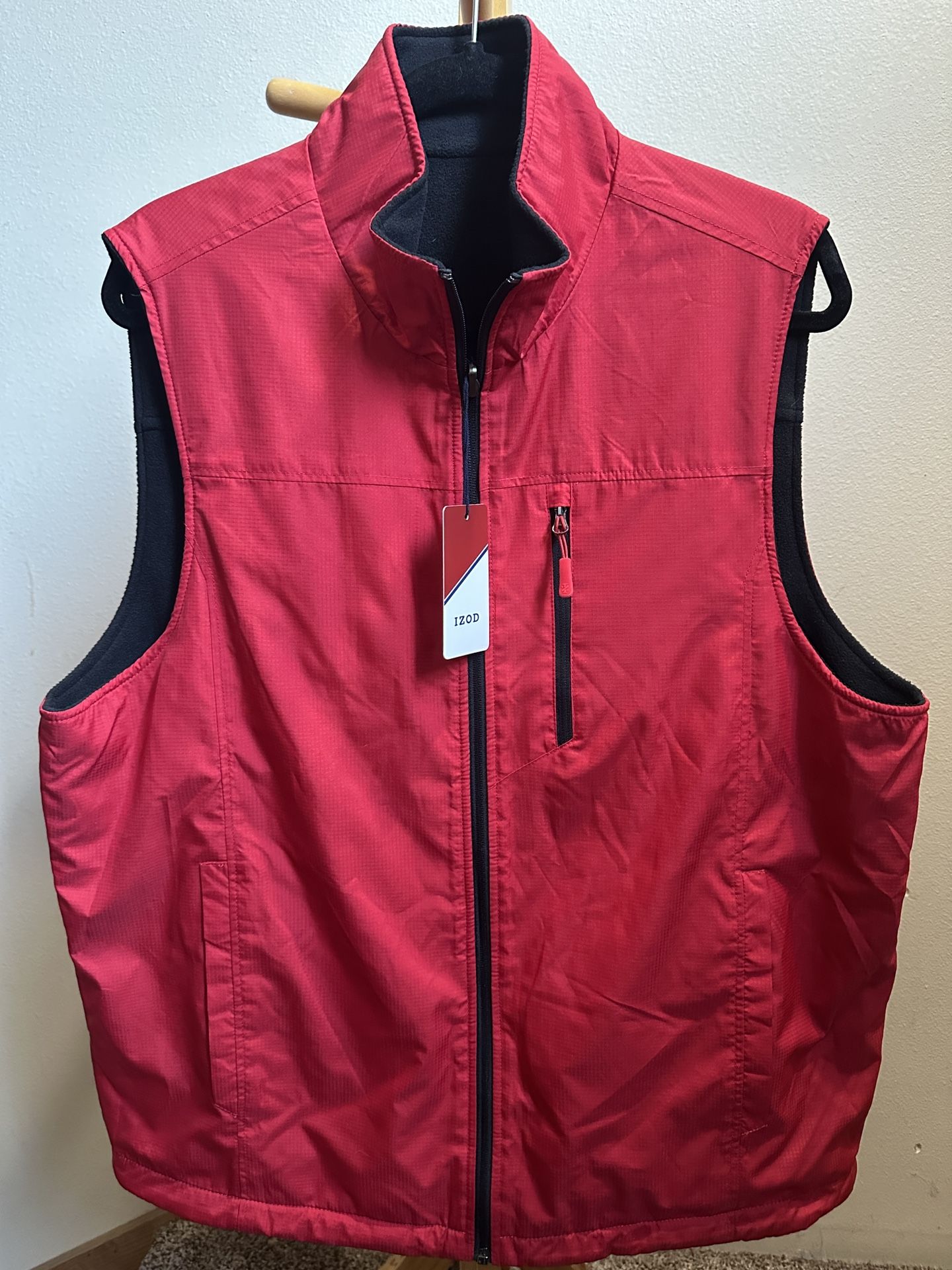 NWT Reversible Polyester Fleece Soft Shell Vest Med