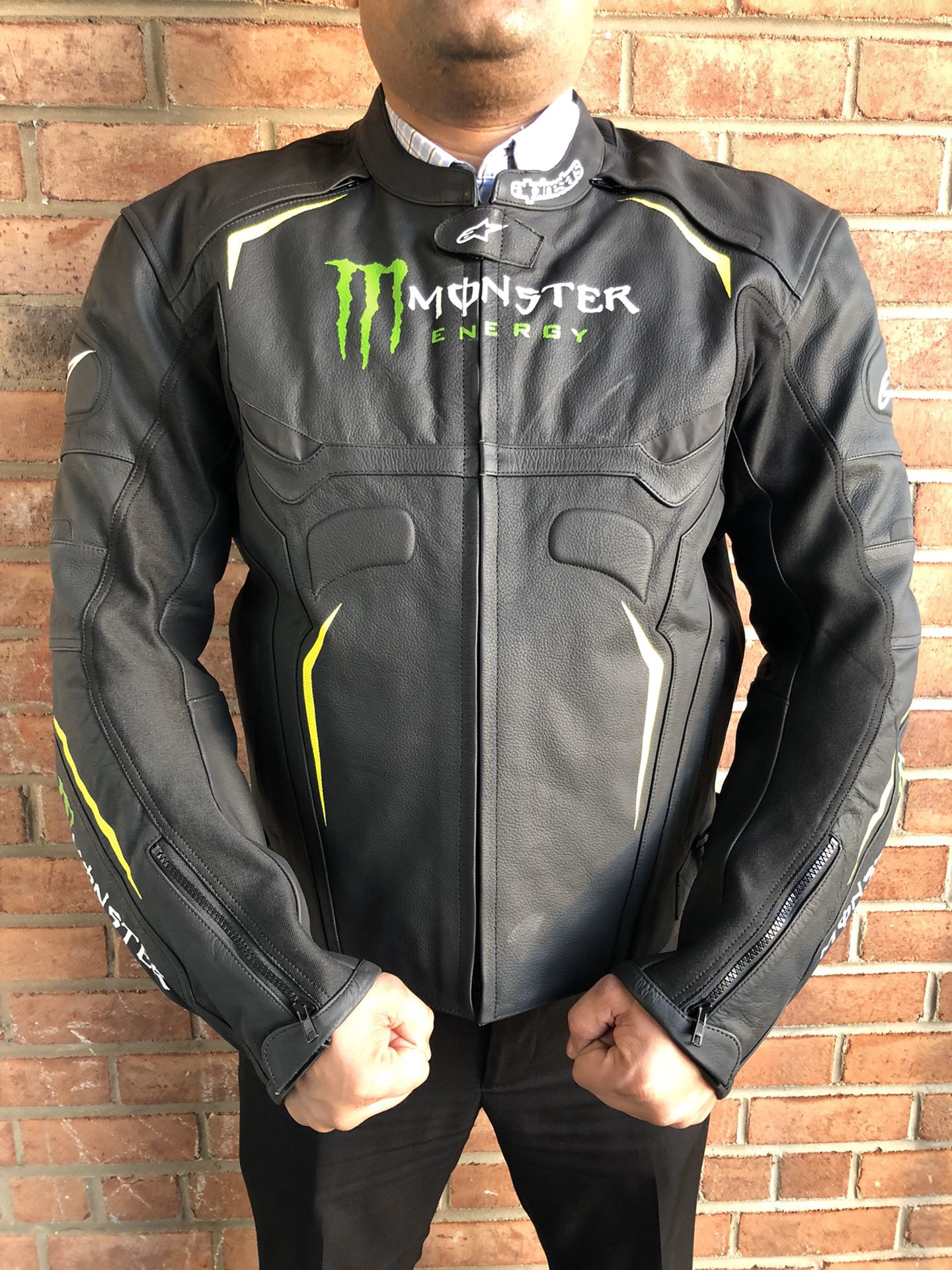 Alpinestar Monster Energy Motorbike Leather Jacket 3XL