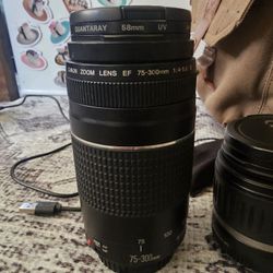 canon 58mm uv haze lens. canon zoom lens ef 75-300mm 1 4-5.6 iii 