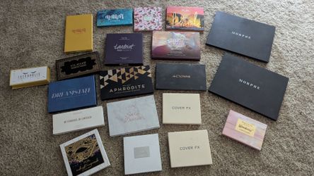 Lots of makeup pallettes and more