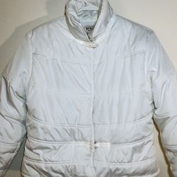 M.K.M Designs White Puffer Winter Jacket  Juniors Medium