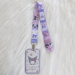 Kuromi lanyard with Id/ card holder